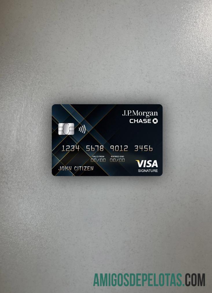 Cartão de assinatura Visa JP Morgan Chase Bank dos EUA Photolook Front amostra